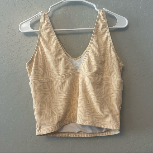 Geode swimwear yellow white geometric pattern tankini set size large - Picture 9 of 16